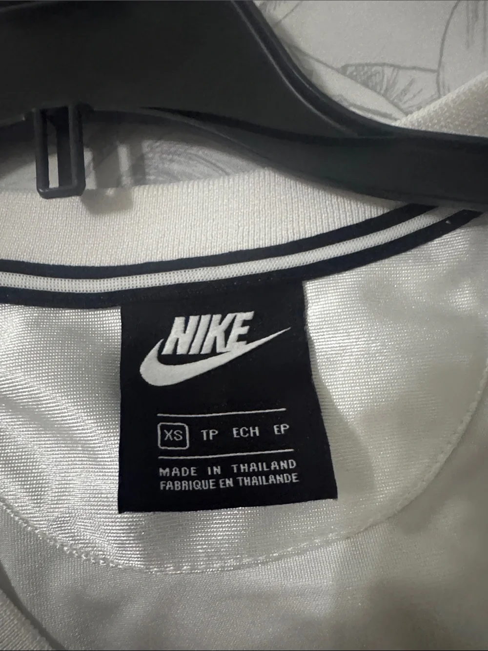 Nike White Ladies Tank with Blue Sequin Swoosh
